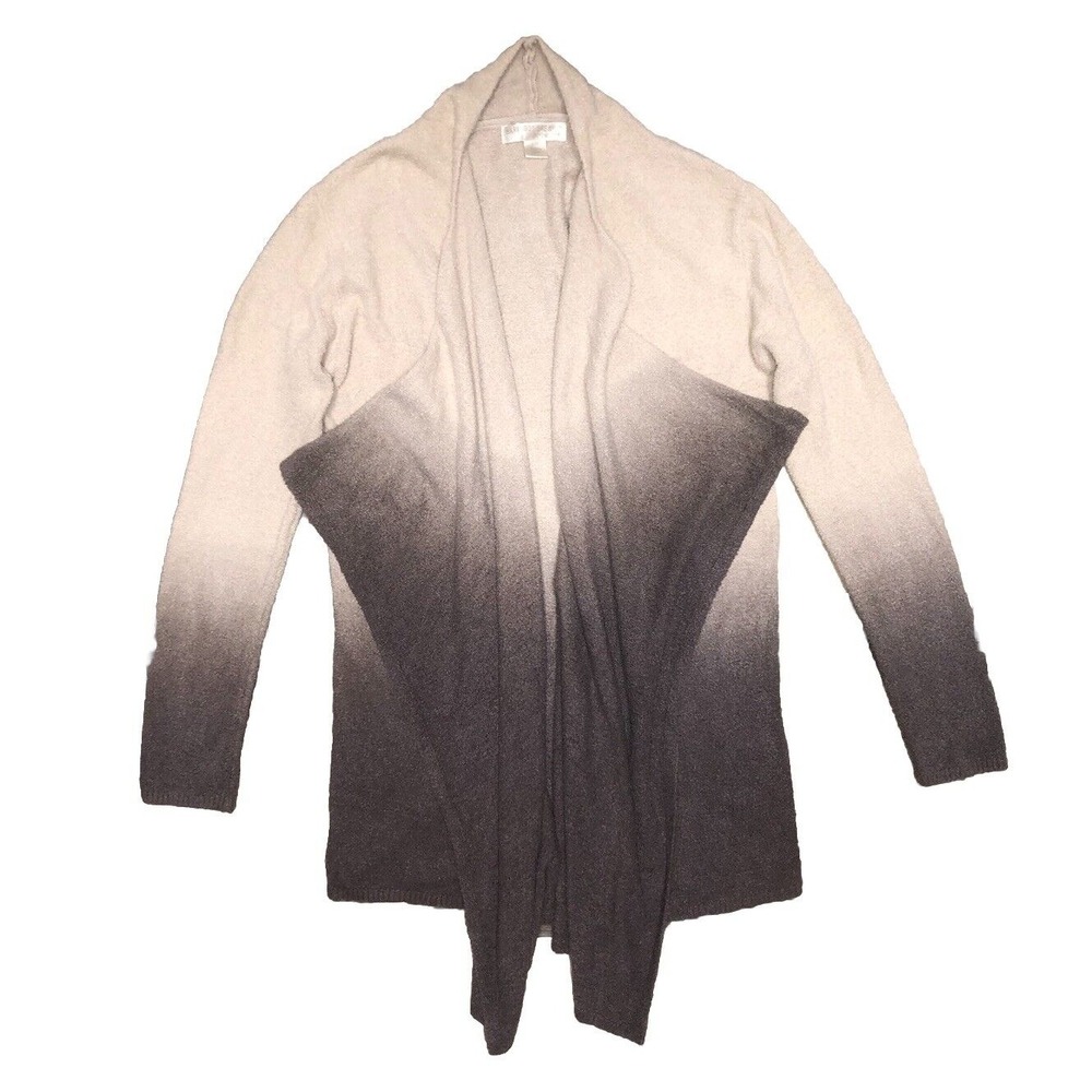 Barefoot Dreams Calypso Wrap Cardigan Womens S/M Stone/Cocoa Ombre Chic Lite